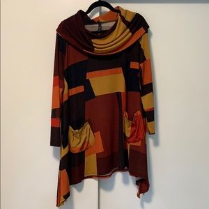 INC • asymmetrical top • tunic length